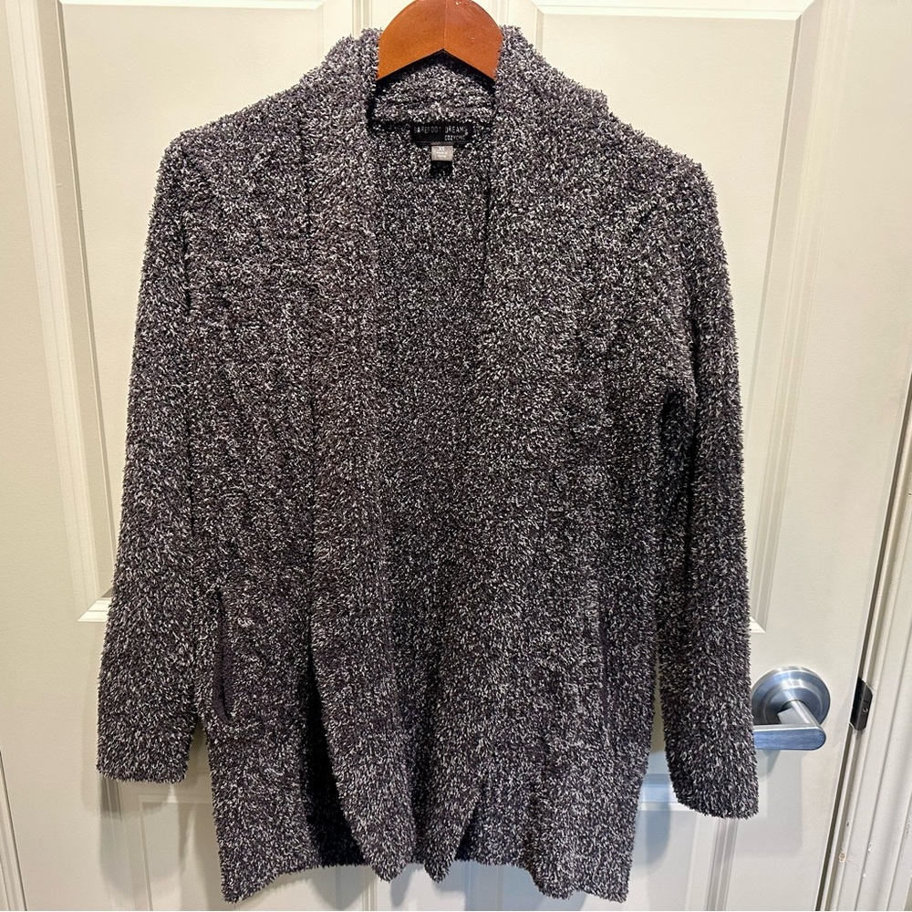 Barefoot Dreams Cozy Chic Fluffy Warm Open Front Cardigan Women’s Size XS